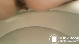 Scat closeup on bowl rear view