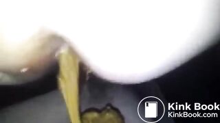 Girl poop diarrhea into slave mouth