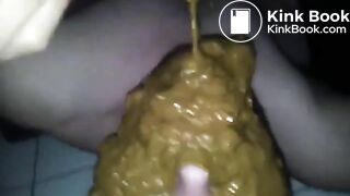 Girl poop diarrhea into slave mouth