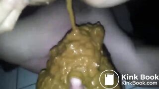 Girl poop diarrhea into slave mouth