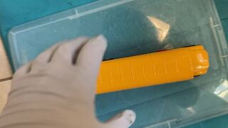 Giant verbally physically plays with bus (scat)