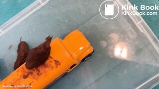 Giant verbally physically plays with bus (scat)