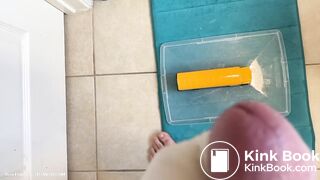 Giant verbally physically plays with bus (scat)