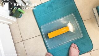 Giant verbally physically plays with bus (scat)