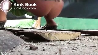 Multiple girls shitting and peeing outdoor