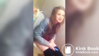 Hot girl pooping on toilet 59