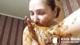 Girl eating scat legs very hot