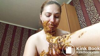 Girl eating scat legs very hot