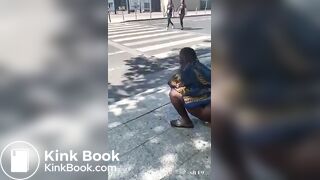 Black lady found pooping in public without any care