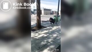 Black lady found pooping in public without any care