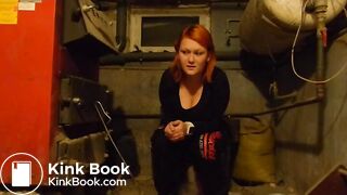 Girl poops and pees in bucket