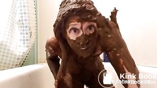 Full covered shit girl