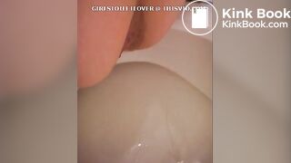 Dirty wife pooping while her husband records it