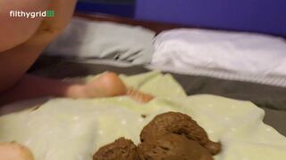 Creamy poop and anal play