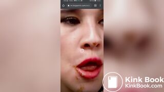 Cute shit eating cam slut