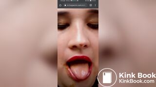 Cute shit eating cam slut