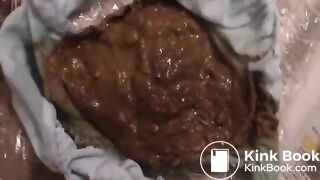 Pooping a lot in grey panties