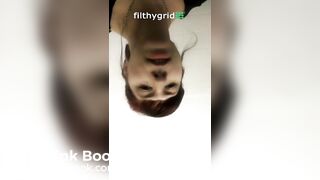 Red Head Shits in Public Bathroom