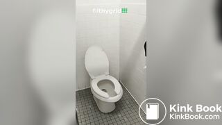 Red Head Shits in Public Bathroom