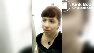 Red Head Shits in Public Bathroom