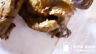 pooping from behind