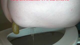 Dropping A Giant Log Over The Toilet