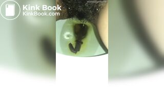 Latin girl takes a long poop