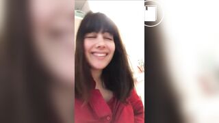 Latin girl takes a long poop