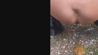 Desperate Diarrhea Behind Car