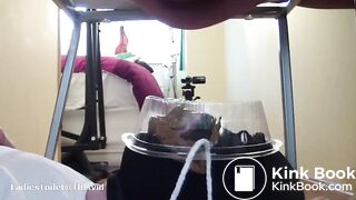 Young Spanish Mistress Uses a Human Toilet