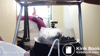 Young Spanish Mistress Uses a Human Toilet