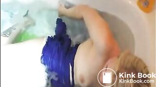 Girl Self Pisses And Bathes