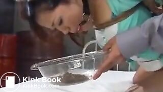 Japanese girl ... try to enema