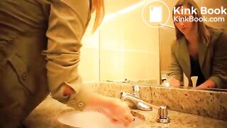 Girl diarrhea in public