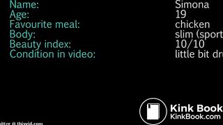 Girl Pees and Poops While Squatting on Toilet