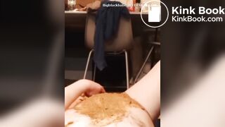Smearing black bbw shit