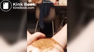 Smearing black bbw shit