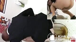 Asian girl poops in squat toilet 87