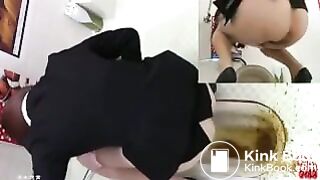 Asian girl poops in squat toilet 87