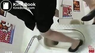 Asian girl poops in squat toilet 87