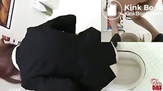 Asian girl poops in squat toilet 87