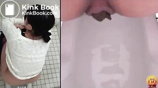 Asian girl poops in squat toilet 84