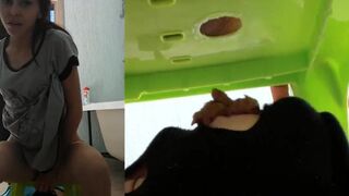 Skinny Girl Dumps A Big Load In Slave's Mouth