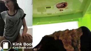 Skinny Girl Dumps A Big Load In Slave's Mouth