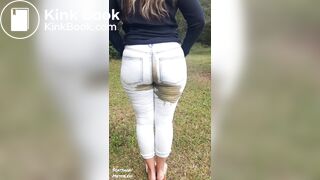 Messy Outdoor Jeans Poop