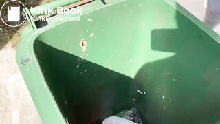 Girl eats trash!! from strangers garbage