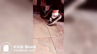Girl records her friend having diarrhoea