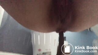 10/10 Petite Gaping Pussy Poops from her Puffy Pulsating Posterior.