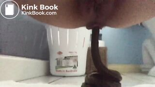 10/10 Petite Gaping Pussy Poops from her Puffy Pulsating Posterior.