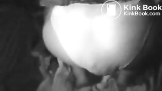 black and white amateur pooping